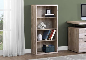 Traditional Office Bookcase in Taupe Woodgrain