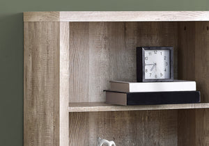Traditional Office Bookcase in Taupe Woodgrain
