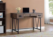 Load image into Gallery viewer, 48&quot; Vintage-Style Brown Woodgrain Office Desk
