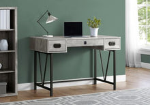 Load image into Gallery viewer, 48&quot; Vintage-Style Grey Woodgrain Office Desk
