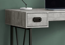 Load image into Gallery viewer, 48&quot; Vintage-Style Grey Woodgrain Office Desk
