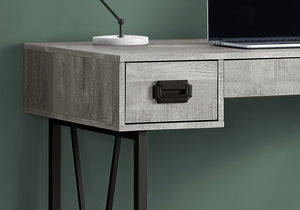 48" Vintage-Style Grey Woodgrain Office Desk