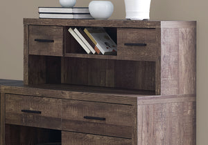 L-Shaped 63" Computer Desk in Dark Brown Woodgrain