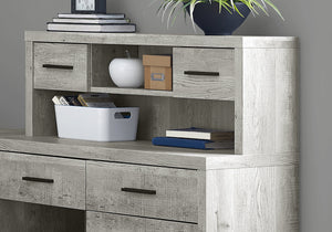 L-Shaped 63" Computer Desk in Grey Woodgrain