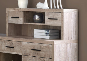 L-Shaped 63" Computer Desk in Taupe Woodgrain