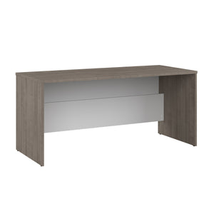 65" Silver Maple and White Basic Desk