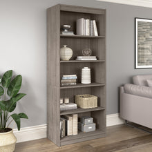 Load image into Gallery viewer, 65&quot; Silver Maple &amp; White L-Desk with Built-in File Cabinet
