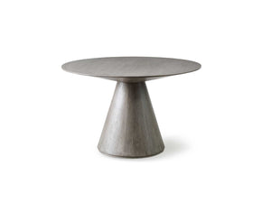 47" Circular Meeting Table with Gray Oak Veneer Finish