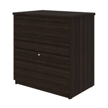 Load image into Gallery viewer, 71&quot; X 92&quot; U-Shaped Desk with Pedestal and Hutch in Dark Chocolate
