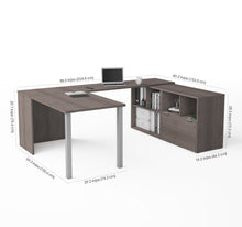 Load image into Gallery viewer, Executive U-Shaped 60&quot; Desk in Bark Gray
