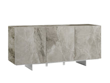Load image into Gallery viewer, 59&quot; Credenza in Marbled Gray Glass
