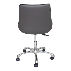 Glossy Grey Armless Guest/Conference or Office Chair