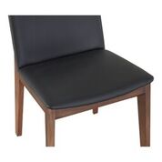 Load image into Gallery viewer, Solid Walnut and Black Faux Leather Guest or Conference Chair (Set of 2)
