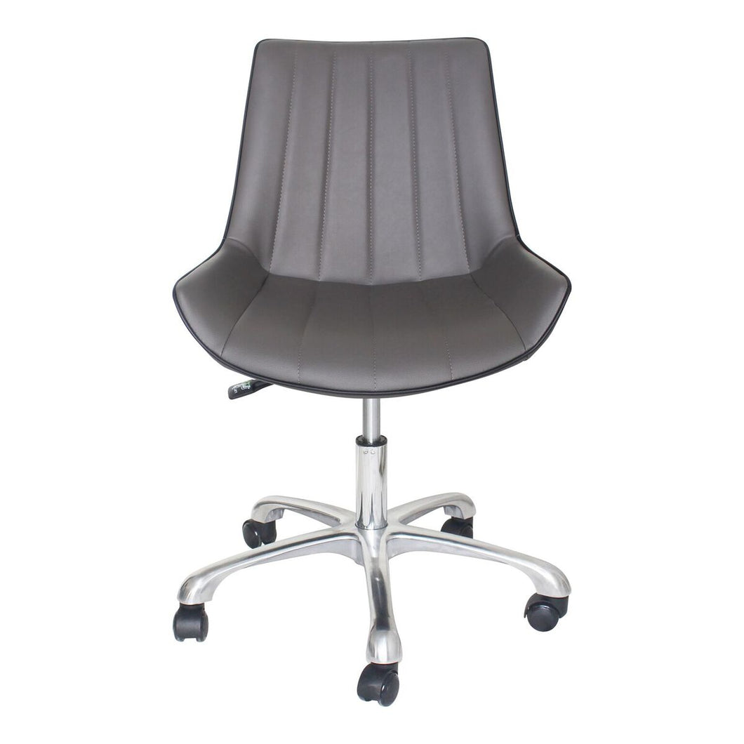 Glossy Grey Armless Guest/Conference or Office Chair