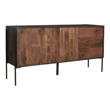 Load image into Gallery viewer, Light and Dark Brown Storage Credenza of Mango Wood and Iron

