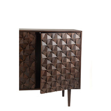 Load image into Gallery viewer, 58&quot; Solid Sheesham Wood Credenza with Unique Patterned Front
