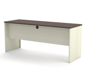 White Chocolate & Antigua 71" Narrow Executive Desk