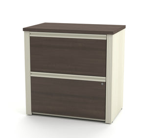 White & Antigua Desk / Hutch with Included Sit-Stand Desk