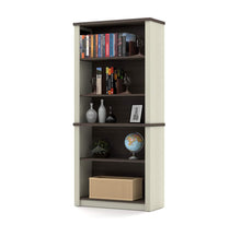 Load image into Gallery viewer, U-shaped Desk and Hutch in White Chocolate &amp; Antigua
