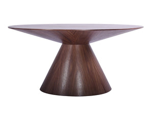 Walnut Veneer 59" Circular Meeting Table