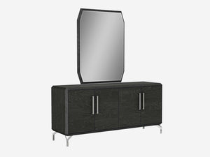 Refined Gray Woodgrain 71" Credenza with Mirror