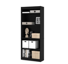 Load image into Gallery viewer, Sleek Black and Grey 71&quot; Executive Desk with Matching Bookcase and FIle
