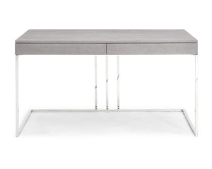 Gray and Stainless Steel 55" Modern Desk