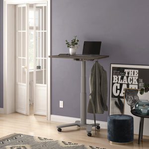 Bark Gray 35" Telescoping Desk