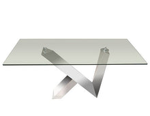 Load image into Gallery viewer, Chromed Stainless Steel &amp; Clear Glass Super Modern 72&quot; Executive Desk
