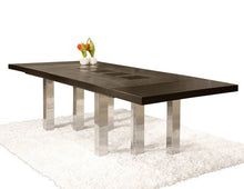 Load image into Gallery viewer, Sleek Modern Wenge &amp; Chrome Conference Table with Extension (from 87&quot; to 127&quot;)
