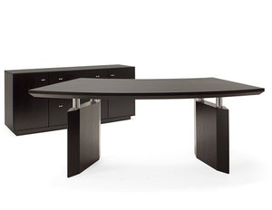 Curved Executive Desk with Optional Credenza in Wenge from Sharelle