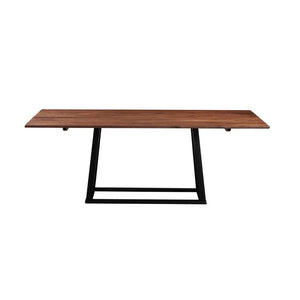 79" Meeting Table or Executive Desk With Walnut Top and Rubber Wood Base