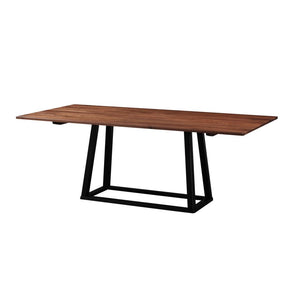 79" Meeting Table or Executive Desk With Walnut Top and Rubber Wood Base
