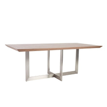 Load image into Gallery viewer, Walnut &amp; Brushed Stainless 79&quot; Conference / Meeeting Table
