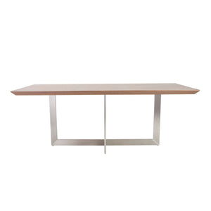 Walnut & Brushed Stainless 79" Conference / Meeeting Table