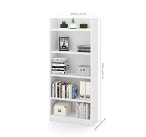 68" Open-top Bookshelf in White