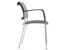 Load image into Gallery viewer, Gray Visitor / Guest Chair with Mesh Back &amp; Chrome Accents

