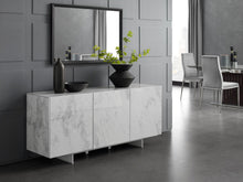 Load image into Gallery viewer, 59&quot; Credenza in Marbled White Glass
