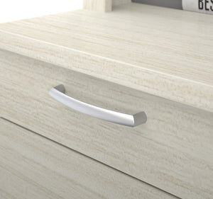 Modern Premium U-shaped Desk with Hutch in White Chocolate