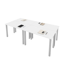 Load image into Gallery viewer, White Modular 4-Piece 48&quot; Desk Set
