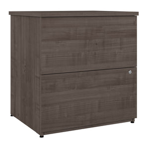 2-Drawer 28" Locking Lateral File in Gray Maple