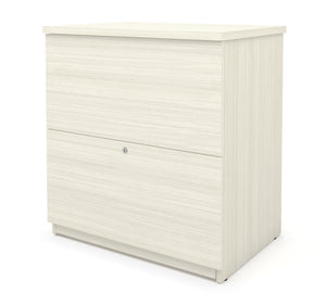 Modern Premium U-shaped Desk with Hutch in White Chocolate