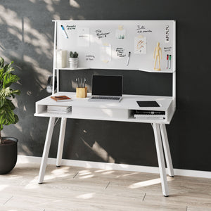 47" Whiteboard Desk in White